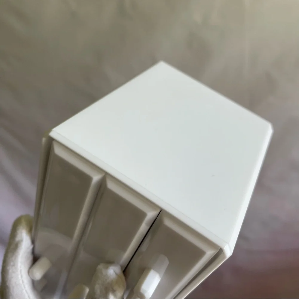 White Acrylic Multi-Drawer Cosmetic Organizer